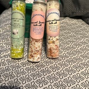 Set of Three Bath Salts in plastic Tubes